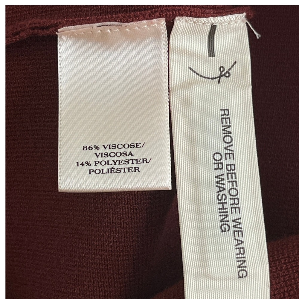 Ann Taylor Burgundy Sweater Tank Peplum Top Sleeveless Business Casual Office M - Picture 6 of 7